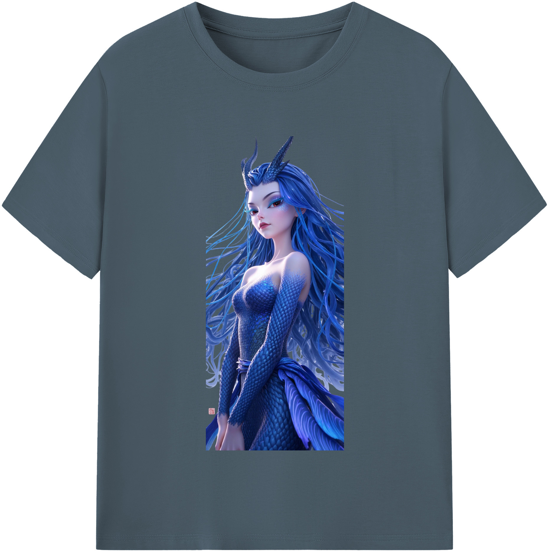 （画像用） Ne Zha 2 ナタ 魔童の大暴れ 綿100％半袖Tシャツ（フロントプリント）